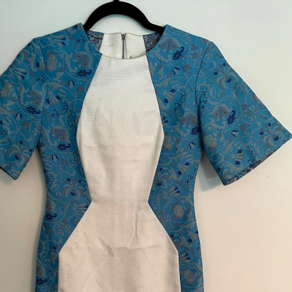 Richard Nicoll Two Tone Brocade Dress